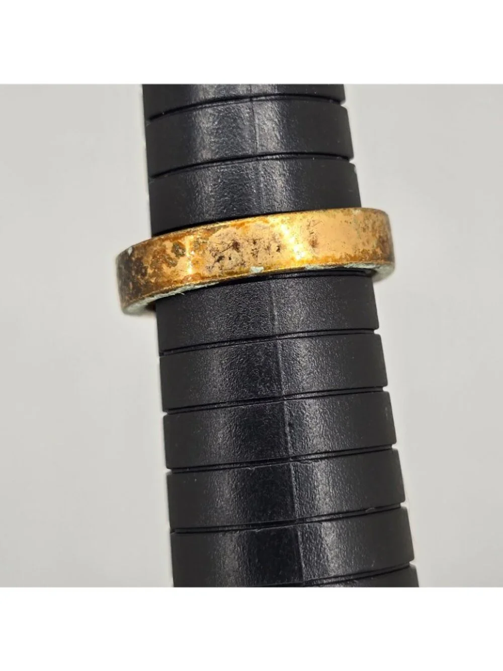 Vintage SETA Faux Engagement Ring Round & Square Stones Size 9 Gold Tone Signed